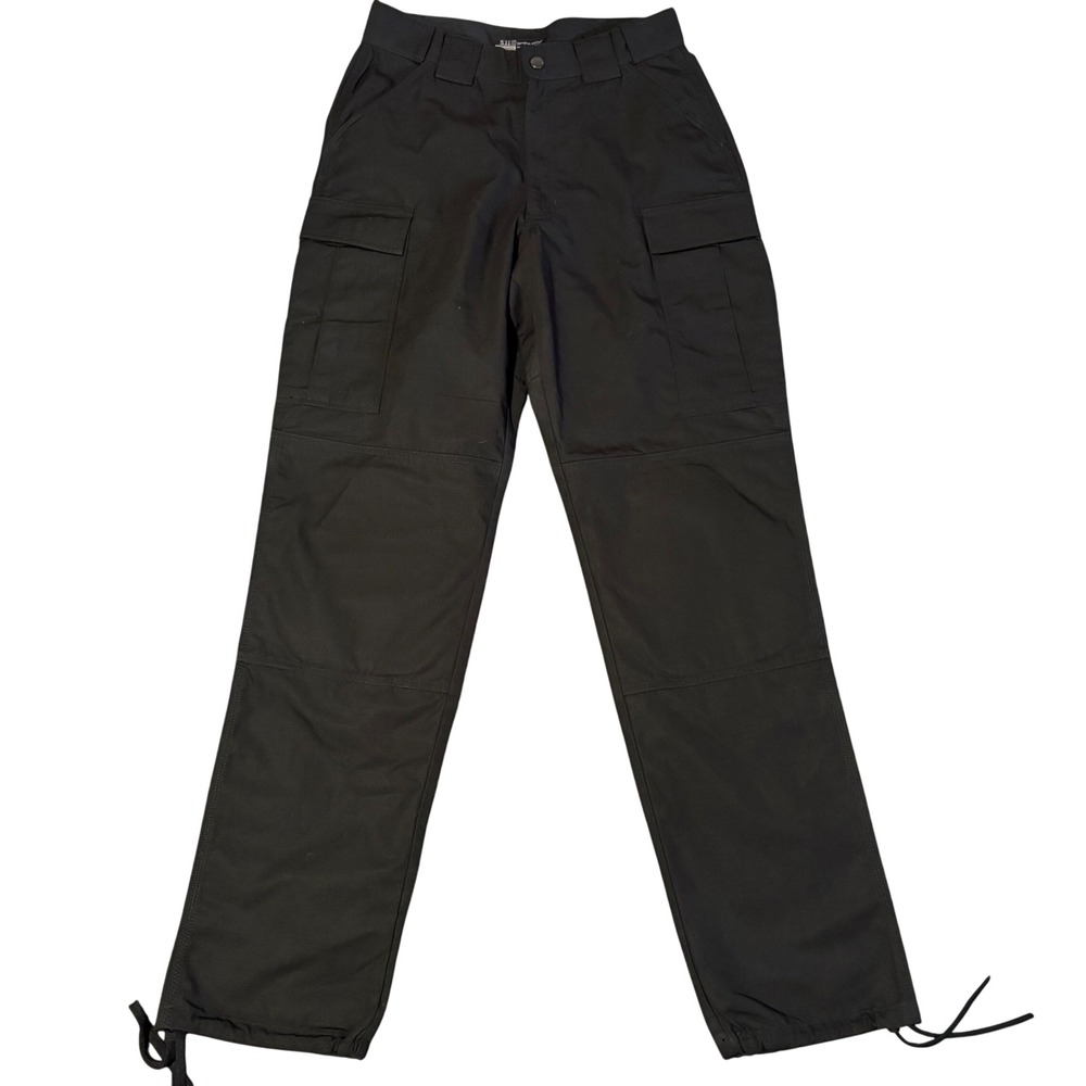 5.11 Tactical Cargo Pants Men Medium Long 31x35 Black Ripstop 74003 Workwear NEW